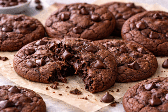 chewy double chocolate cookies