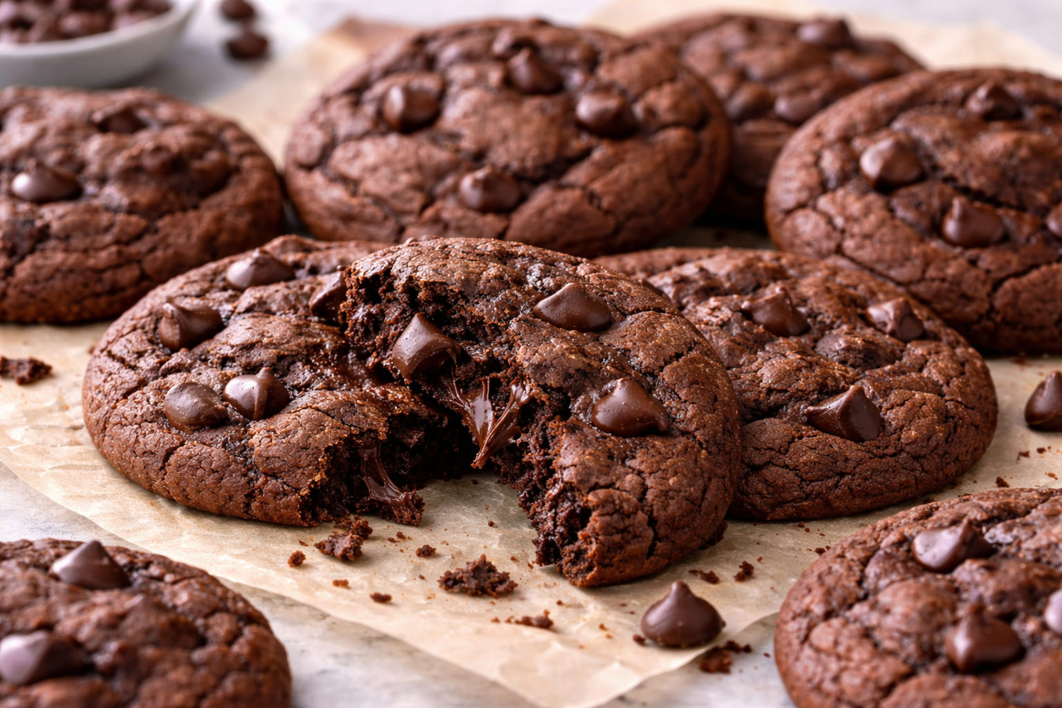 chewy double chocolate cookies