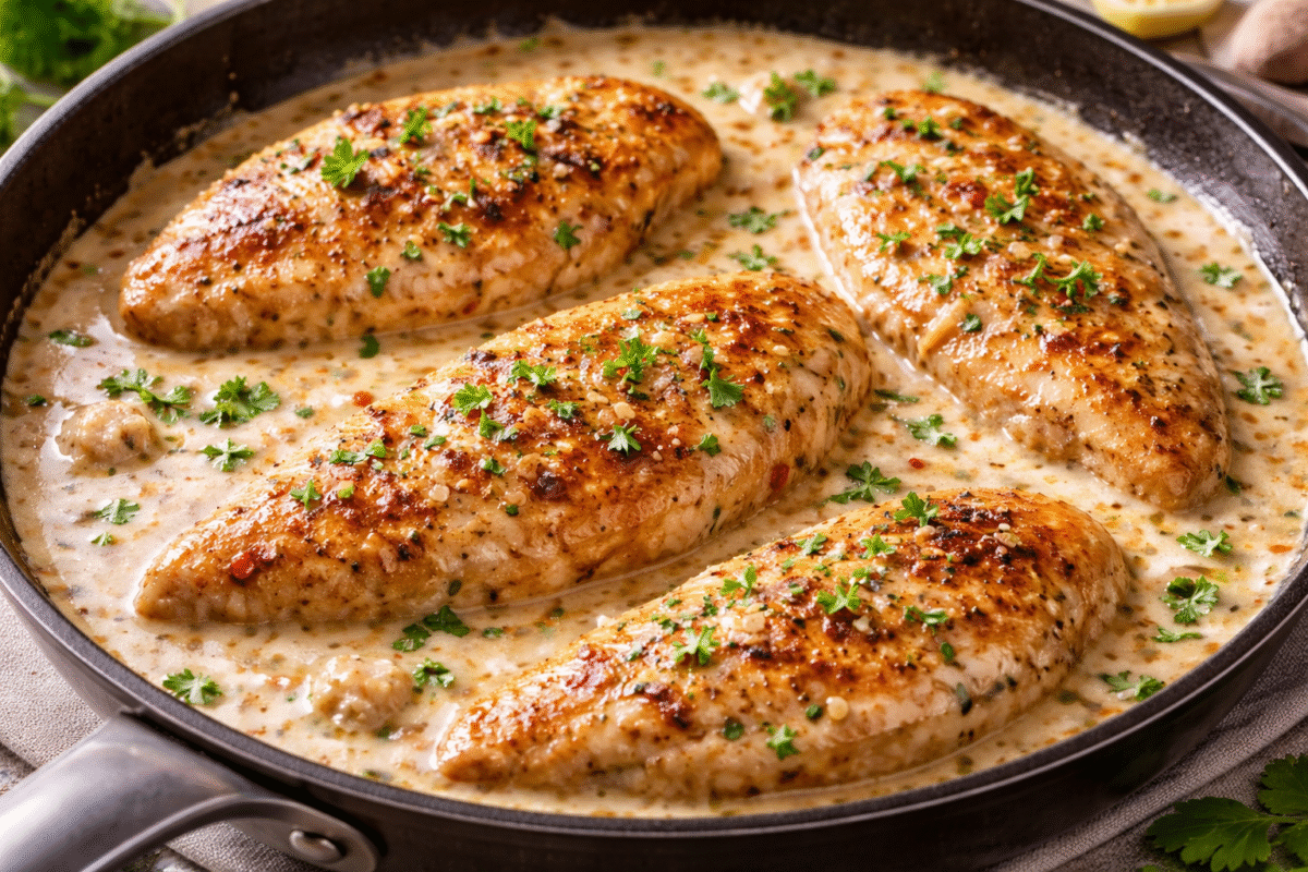 creamy garlic chicken