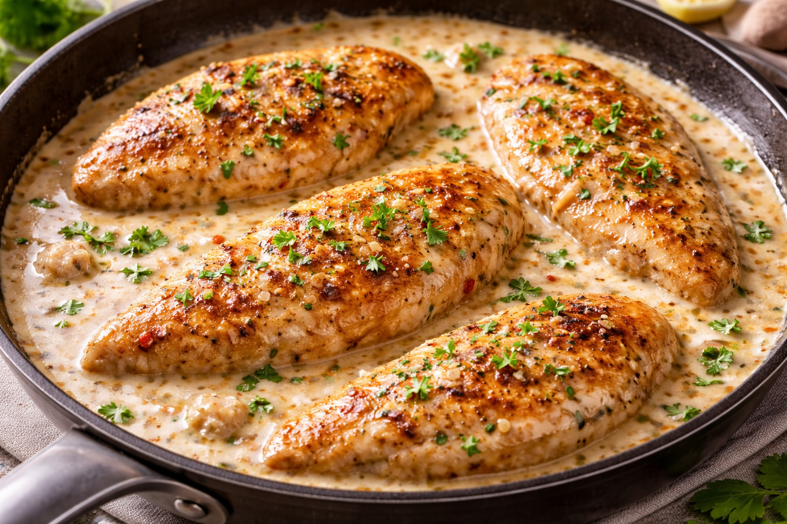 creamy garlic chicken